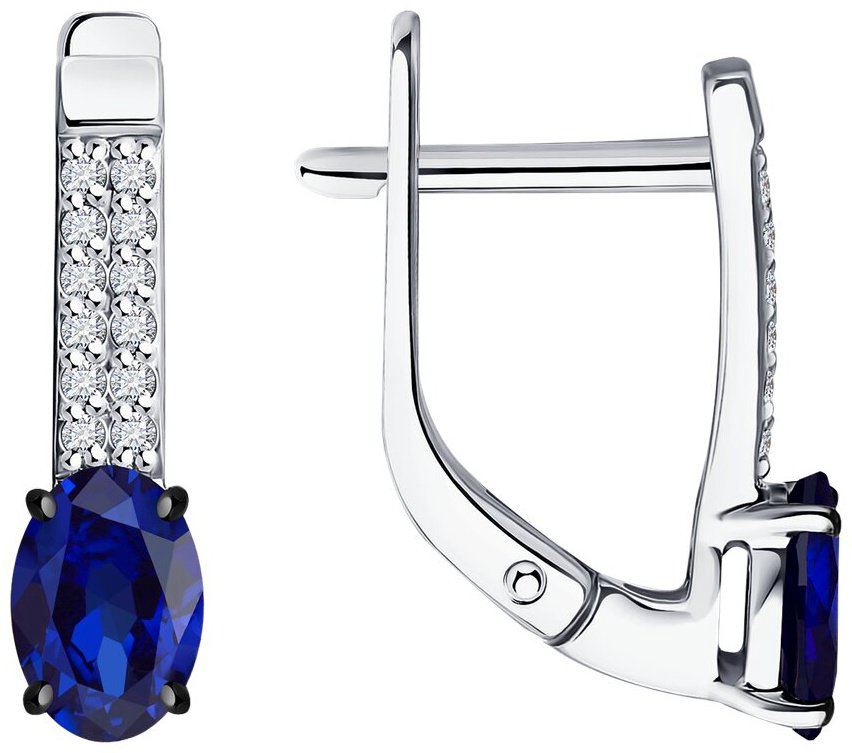 Серьги Diamant 52-220-02312-1 вес 2.24 г золото, бриллиант купить,NaN