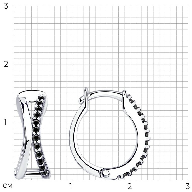 Серьги Diamant 94-120-01513-1 вес 2.47 г серебро, фианит купить,NaN
