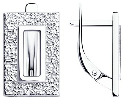 Серьги Diamant 94-120-01905-1 вес 3.69 г серебро, без вставок купить,NaN