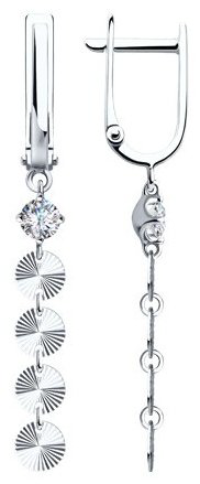 Серьги Diamant 94-121-01425-1 вес 2.55 г серебро, фианит купить,NaN