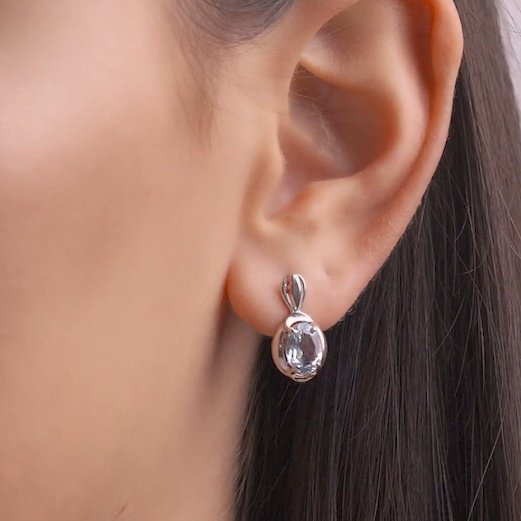 Серьги Diamant 94-320-00604-1 вес 2.5 г серебро, топаз купить,NaN
