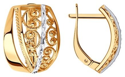 Серьги Diamant 93-120-00638-1 вес 3.96 г серебро, без вставок купить,NaN