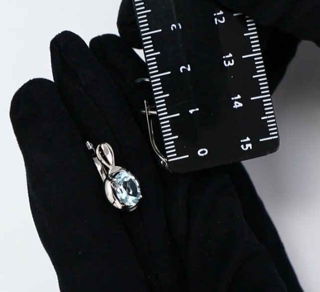 Серьги Diamant 94-320-00604-1 вес 2.5 г серебро, топаз купить,NaN