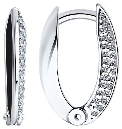 Серьги Diamant 94-120-01969-2 вес 2.88 г серебро, фианит купить,NaN