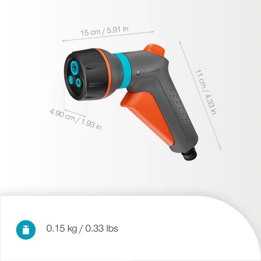 Пистолет для полива GARDENA 18375-20 D: 1/2 (13 мм), режимов полива: 3, 1 шт купить,NaN