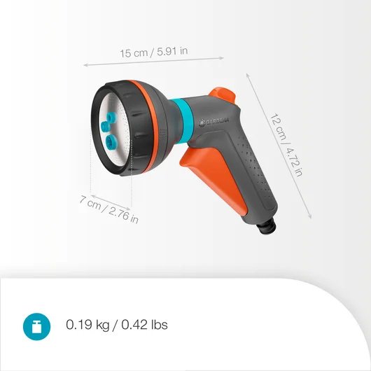Пистолет для полива GARDENA 18370-20 D: 1/2 (13 мм), режимов полива: 4, 1 шт купить,NaN