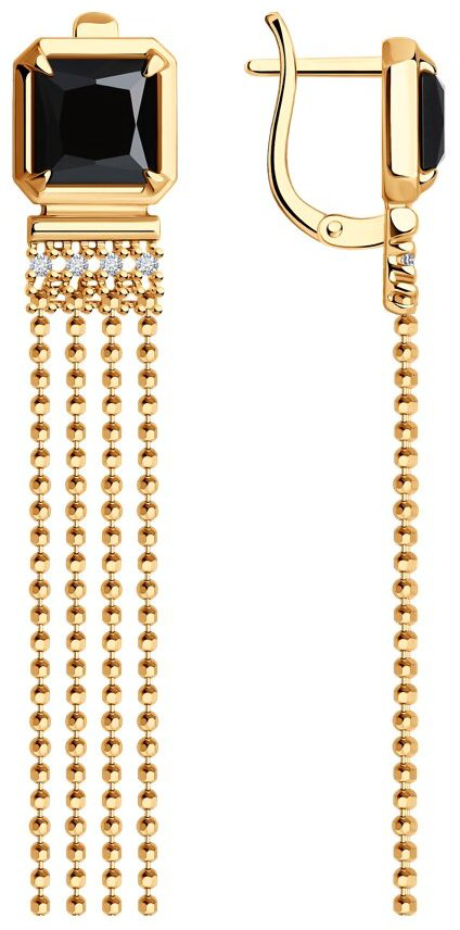 Серьги Diamant 93-321-02083-1 вес 4.62 г серебро, фианит купить,NaN