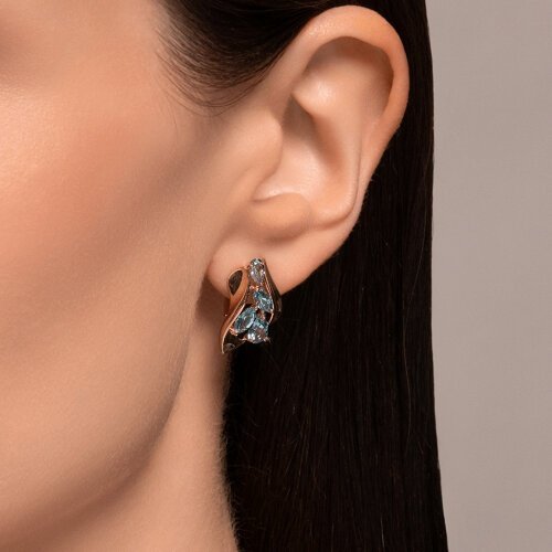 Серьги SOKOLOV 724802 вес 3.15 г золото, топаз купить,NaN
