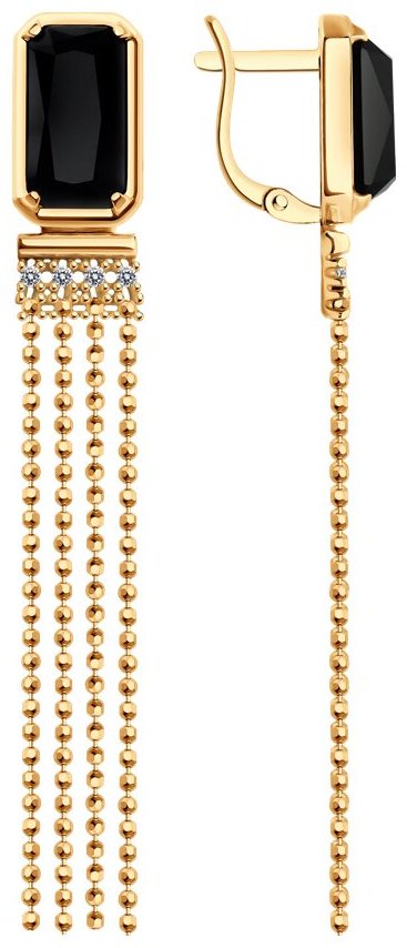 Серьги Diamant 93-321-02084-1 вес 5.38 г серебро, фианит купить,NaN