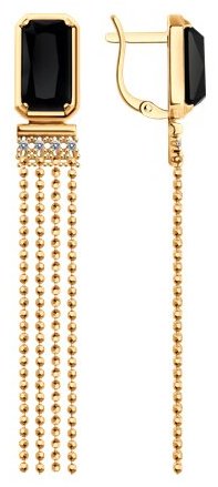 Серьги Diamant 93-321-02084-1 вес 5.38 г серебро, фианит купить,NaN