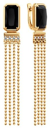 Серьги Diamant 93-321-02084-1 вес 5.38 г серебро, фианит купить,NaN