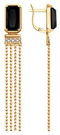 Серьги Diamant 93-321-02084-1 вес 5.45 г серебро, агат, фианит купить,NaN