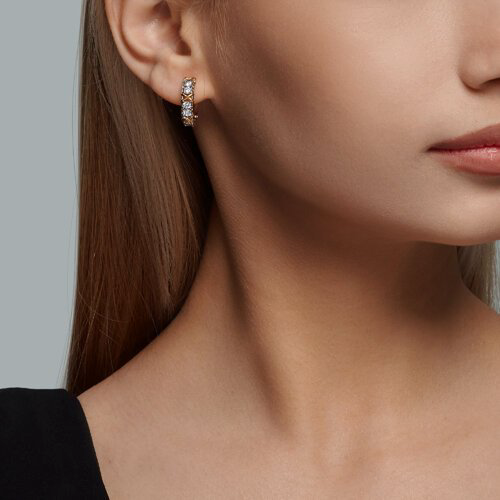 Серьги Diamant 94-120-01990-1 вес 4.39 г серебро, фианит купить,NaN