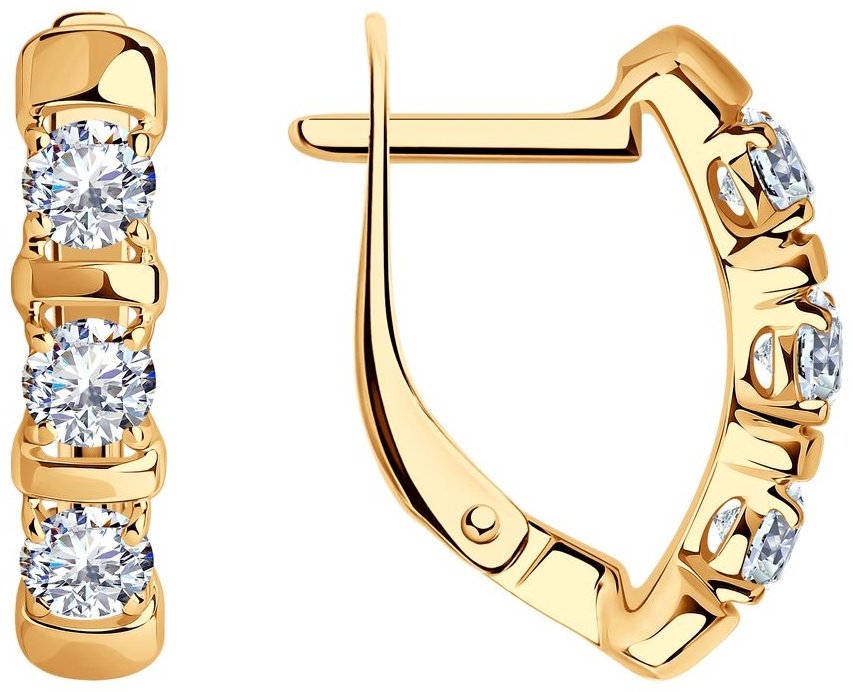 Серьги Diamant 93-120-01304-1 вес 2.49 г серебро, фианит купить,NaN
