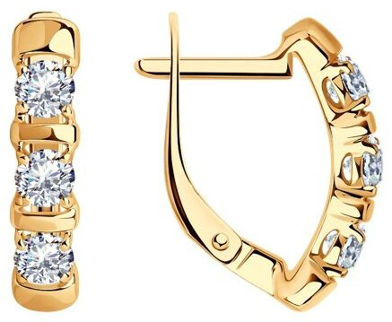 Серьги Diamant 93-120-01304-1 вес 2.58 г серебро, фианит купить,NaN