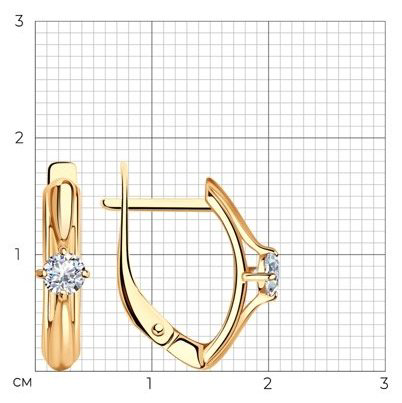 Серьги Diamant 93-120-01381-1 вес 1.95 г серебро, фианит купить,NaN