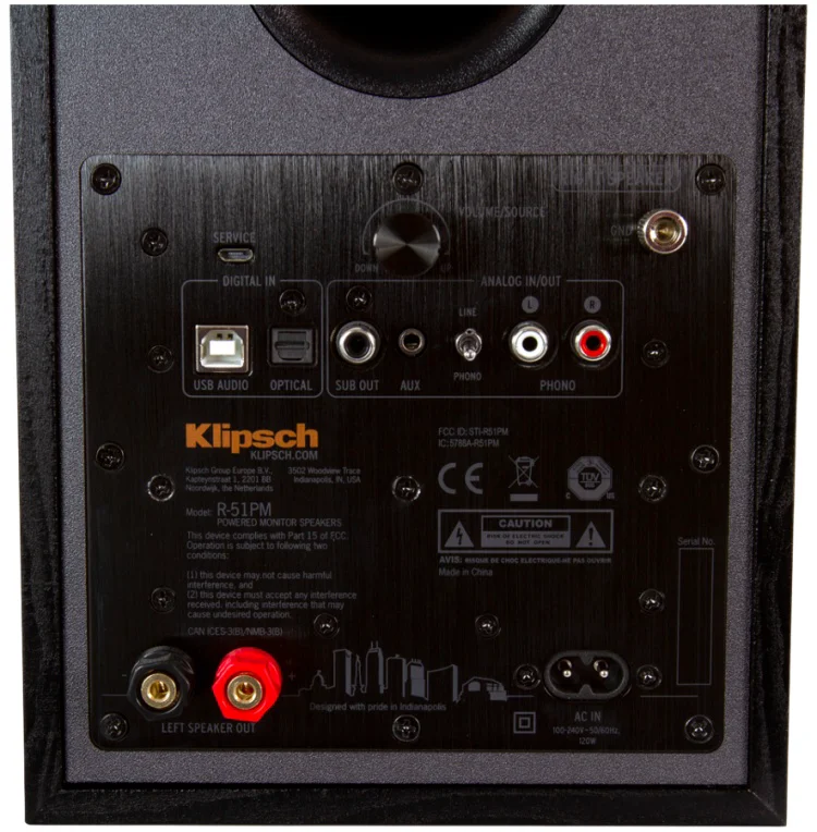 Акустическая система Klipsch Reference R-51PM Powered Bookshelf Speakers, Black, Pair