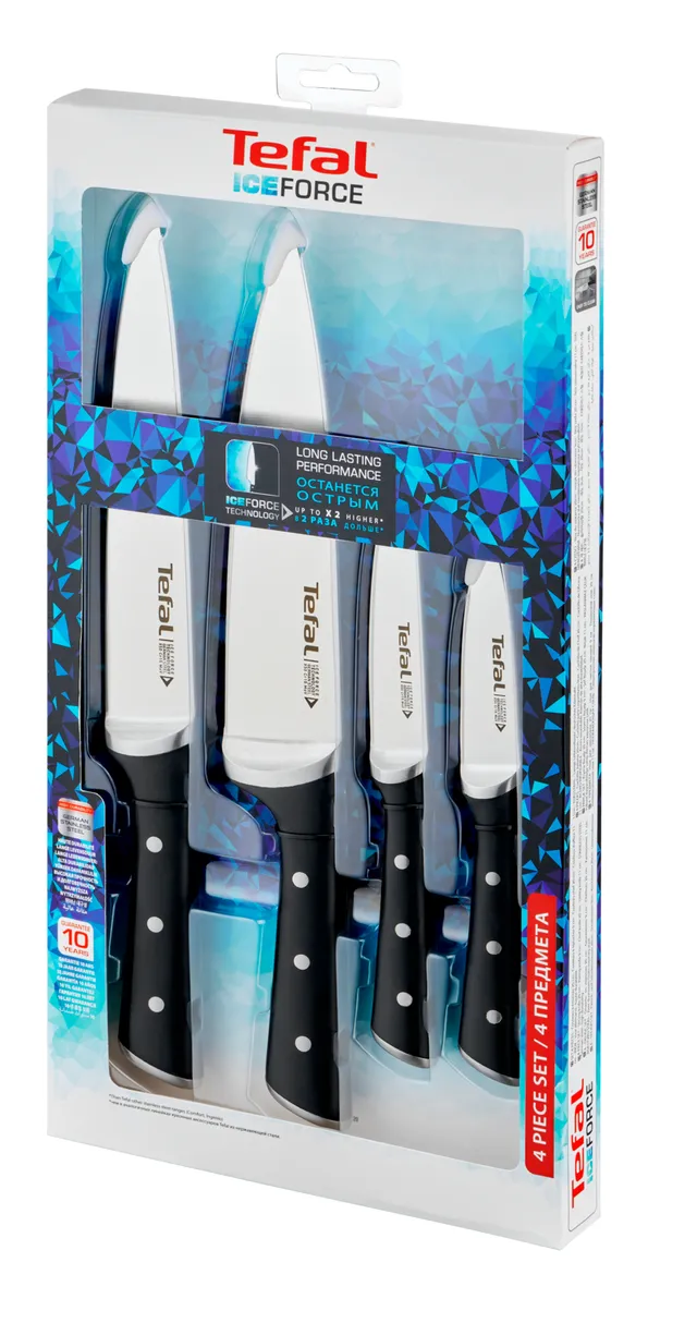 Набор ножей Tefal Ice Force 4 предмета K2324S74 купить,37990