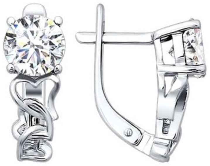 Серьги SOKOLOV 94021097 вес 4.39 г серебро, фианит купить,NaN