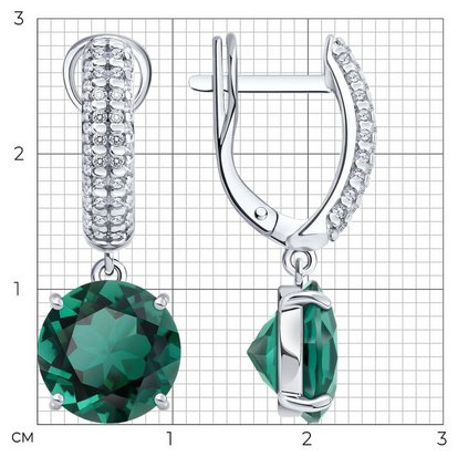 Серьги SOKOLOV 92023195 вес 5.02 г серебро, фианит, кварц купить,NaN