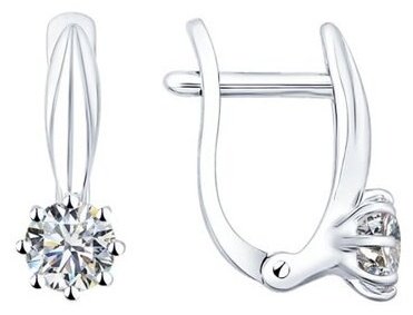 Серьги SOKOLOV 94025656 вес 1.98 г серебро, фианит купить,NaN