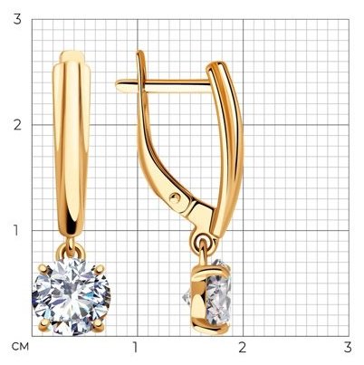 Серьги SOKOLOV 93020916 вес 3.78 г серебро, фианит купить,NaN