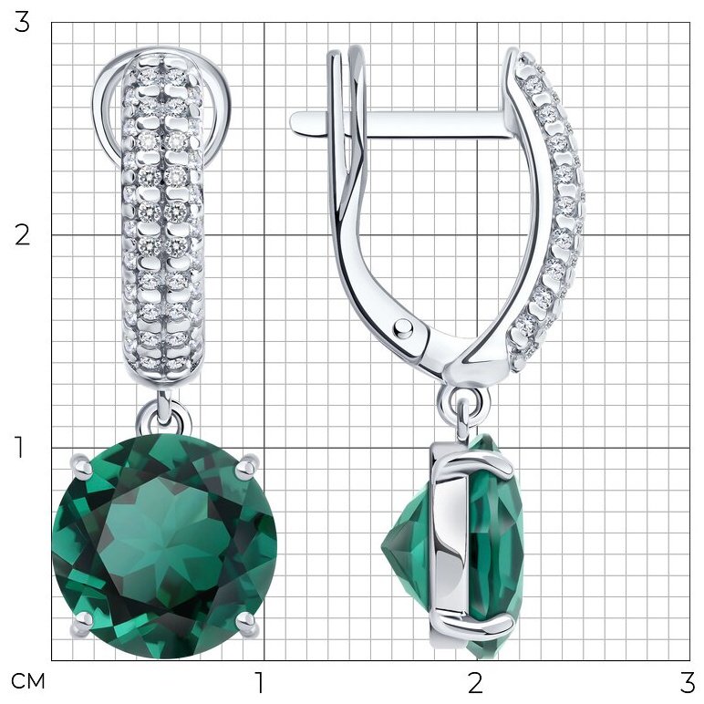 Серьги SOKOLOV 92023195 вес 5.19 г серебро, кварц купить,NaN
