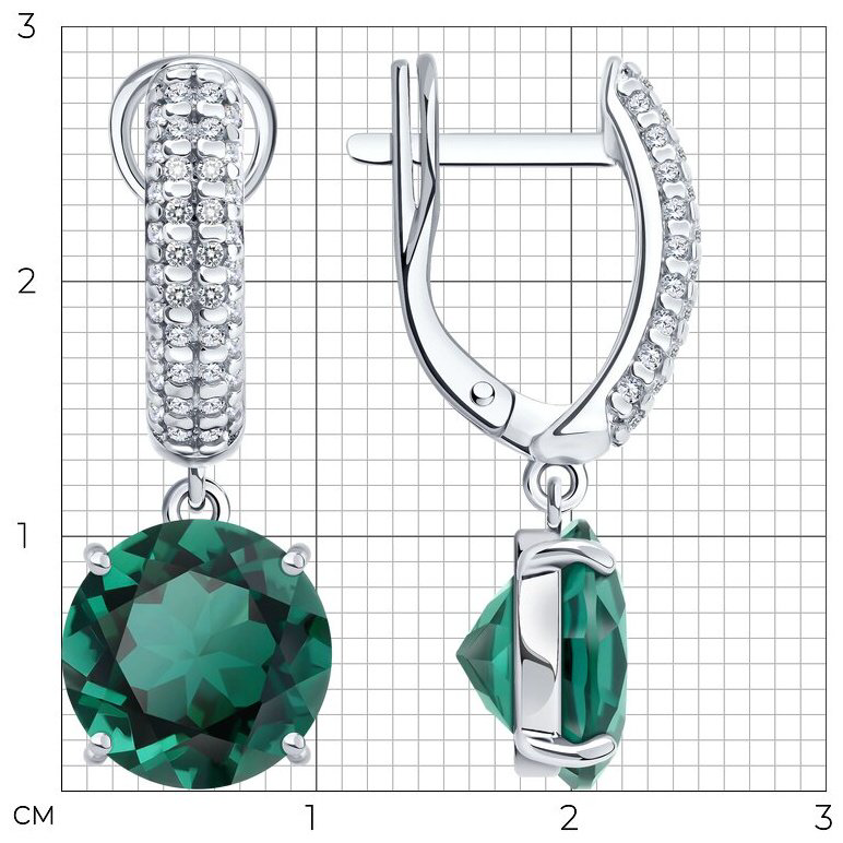 Серьги SOKOLOV 92023195 вес 5.19 г серебро, кварц купить,NaN