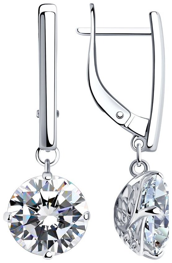 Серьги SOKOLOV 94024420 вес 5.91 г серебро, фианит купить,NaN