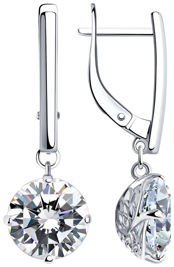 Серьги SOKOLOV 94024420 вес 5.91 г серебро, фианит купить,NaN