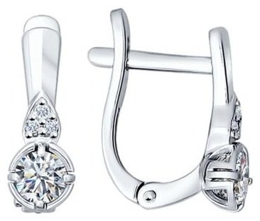 Серьги SOKOLOV 94025660 вес 1.7 г серебро, фианит купить,NaN