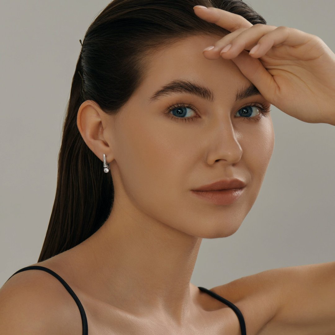 Серьги SOKOLOV 94025665 вес 1.98 г серебро, фианит купить,NaN