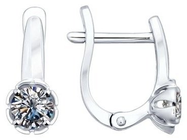 Серьги SOKOLOV 94021958-sk23 вес 1.82 г серебро, фианит купить,NaN