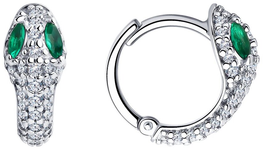 Серьги SOKOLOV 94025968 вес 2.88 г серебро, фианит купить,NaN