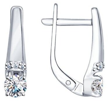 Серьги SOKOLOV 94025665 вес 2.06 г серебро, фианит купить,NaN