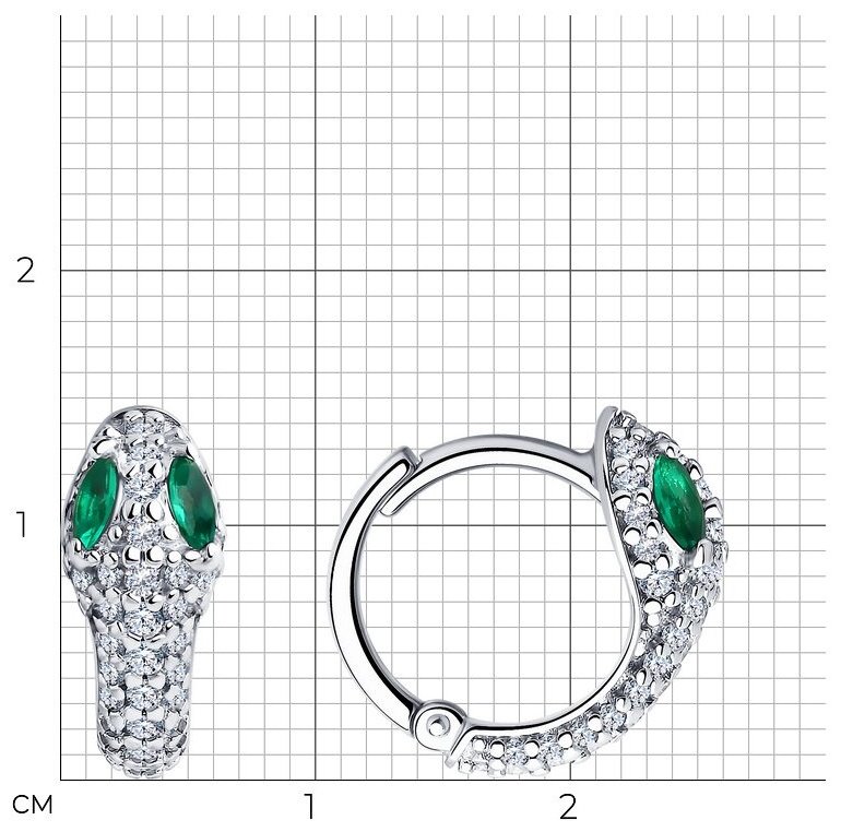 Серьги SOKOLOV 94025968 вес 2.97 г серебро, фианит купить,NaN
