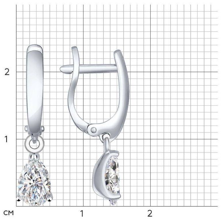 Серьги SOKOLOV 94021997 вес 2.65 г серебро, фианит купить,NaN