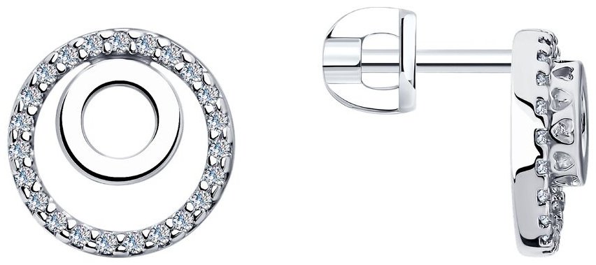 Серьги SOKOLOV 94025977 вес 2.39 г серебро, фианит купить,NaN