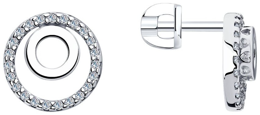 Серьги SOKOLOV 94025977 вес 2.39 г серебро, фианит купить,NaN