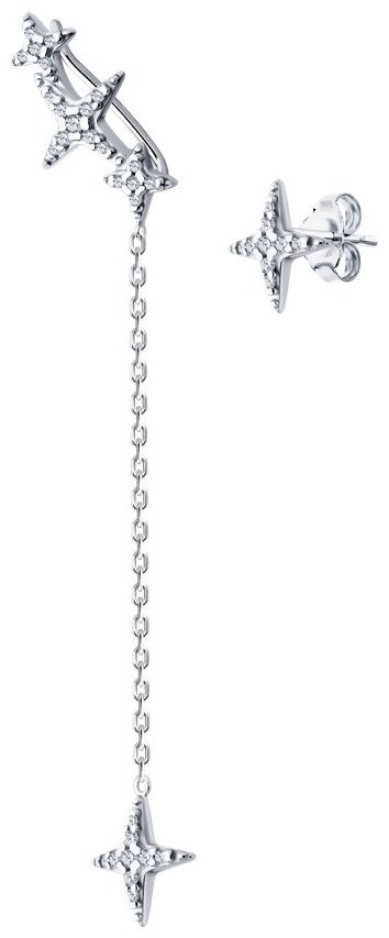 Серьги SOKOLOV 94026454 вес 2.27 г серебро, фианит купить,NaN
