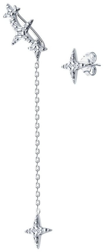 Серьги SOKOLOV 94026454 вес 2.27 г серебро, фианит купить,NaN