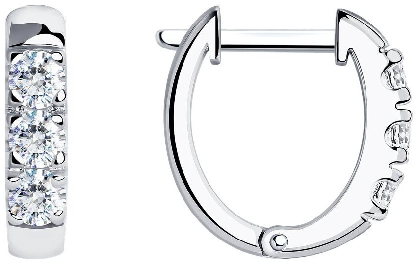 Серьги SOKOLOV 94025671 вес 2.77 г серебро, фианит купить,NaN