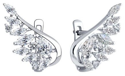 Серьги SOKOLOV 94025980 вес 2.97 г серебро, фианит купить,NaN