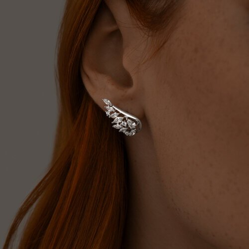 Серьги SOKOLOV 94025980 вес 2.97 г серебро, фианит купить,NaN