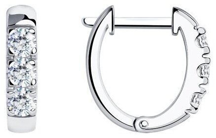Серьги SOKOLOV 94025671 вес 2.81 г серебро, фианит купить,NaN