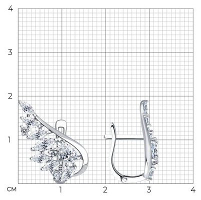 Серьги SOKOLOV 94025980 вес 2.97 г серебро, фианит купить,NaN