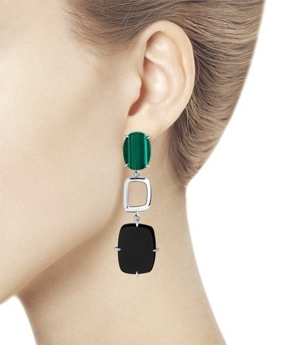 Серьги SOKOLOV 83020090 вес 10.64 г серебро, малахит купить,NaN