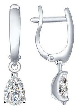 Серьги SOKOLOV 94021997 вес 2.72 г серебро, фианит купить,NaN