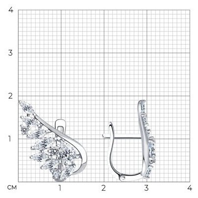 Серьги SOKOLOV 94025980 вес 3.11 г серебро, фианит купить,NaN