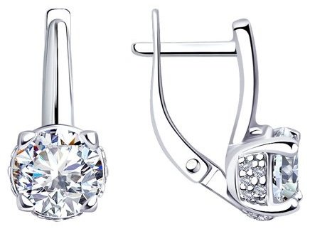 Серьги SOKOLOV 94023356 вес 3.65 г серебро, фианит купить,NaN